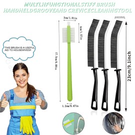 14Pcs Crevice Gap Cleaning Brush,Door Window Track Groove Corner Crevice Cleaning Brushes for Cleaning Window Grooves, Bathroom, Toilet Corner, Kitchen, Faucet, Sink, Keyboards(14PCS)