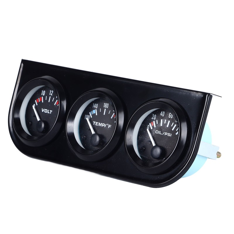 3 in 1 Car Triple Gauge Kit Multifunctional Mechanical Voltmeter