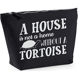 Hippowarehouse A House Is Not A Home Without A Tortoise printed make up cosmetic wash bag 18x19x9cm