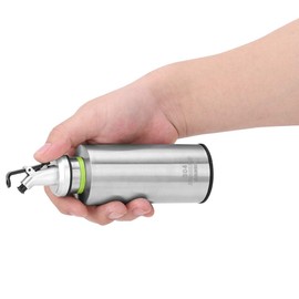 Ölflasche Öl Flasche Edelstahl Essig Olivenöl Speiseöl Spender 150 / 250 ml Ölbehälter Auslaufsicher Tropffrei Ölflasche Liquid Zutatenspender Flasche Essigspender Olivenölspender für Küche und(150ml)
