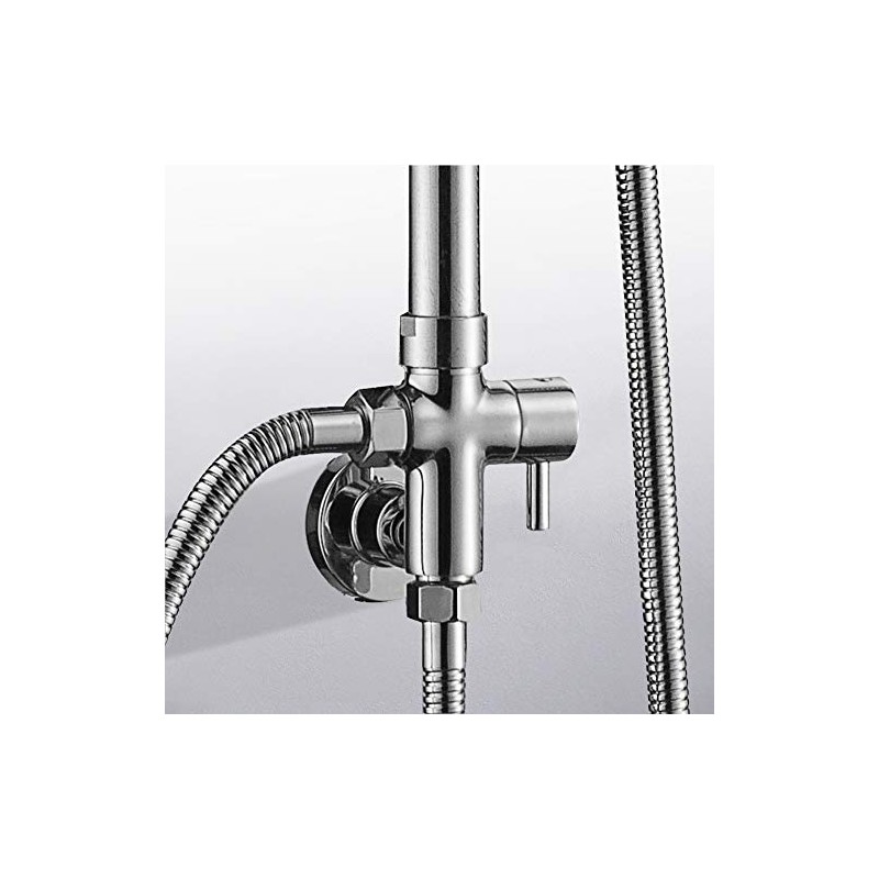 Cafopgrill Shower Diverter Valve G1/2" Wall Mounted Round Copper Bath