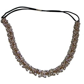 V G S Eternity Fashions Hair Accessory ~ Goldtone Rhinestones Flower Floral Headband (124448GD Dd)