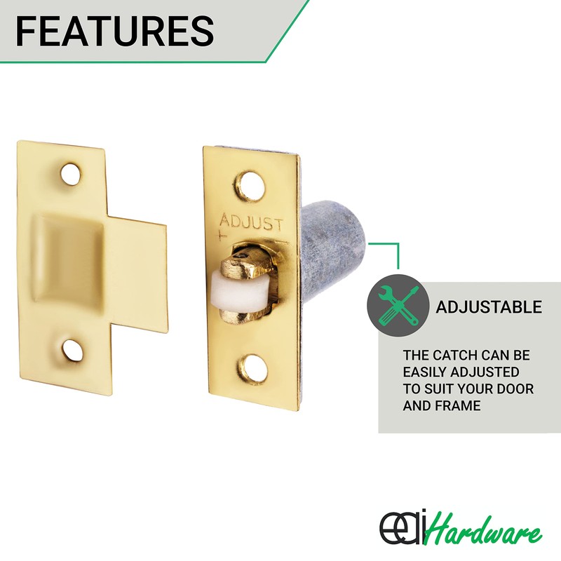 Adjustable Roller Catch Spring Loaded Latch Lock for Internal Doors