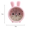 Meyaus 3 in Cartoon Pink Rabbit Silicone Alarm Clock Silent