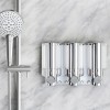 Homeroots Silver Heavy Duty Plastic Three Chamber Wall Mount Soap