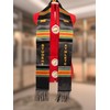 Generic Student Athlete Sublimated Kente Cloth Graduation Stole - Vibrant