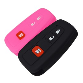 Silicone Key Fob Cover Compatible with Toyota 4Runner Corolla RAV4 Highlander Prius Prime 8990H-35010 3 Buttons Remote