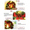Xmas Wreath with 20 LED Lights and Bells Christmas Garland
