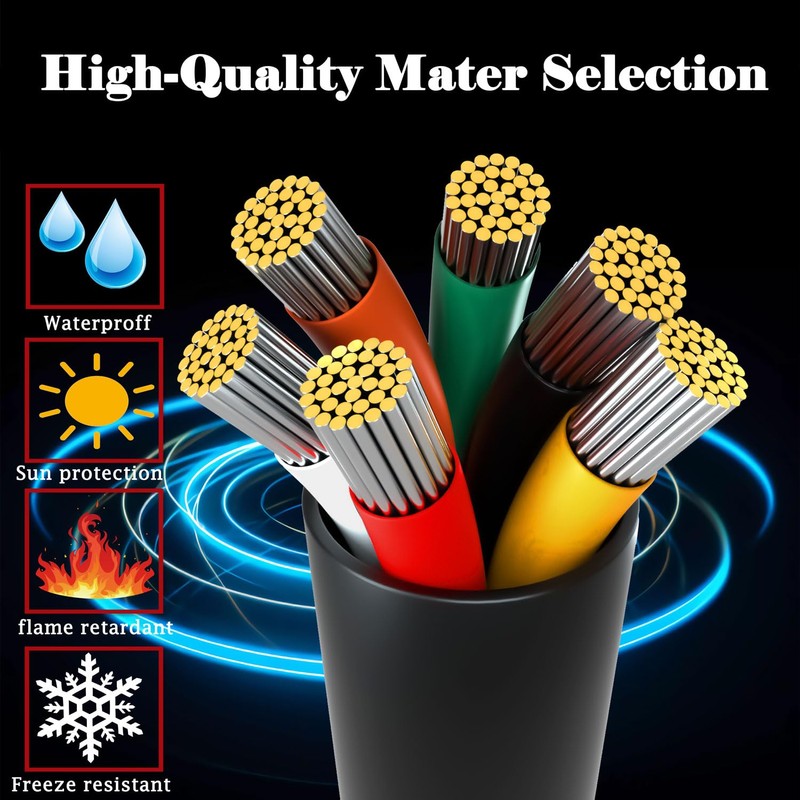 22 Gauge Wire, 6-Conductor Electrical Wire. 22 AWG Stranded Flexible