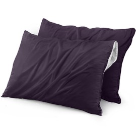 Utopia Bedding Waterproof Zippered Pillow Encasement (2 Pack) King Purple - Pillow Encasement 20 x 38 Inches