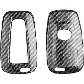 Soporte protector de llave inteligente de fibra de carbono, funda para llavero de coche, funda para llavero, 2018-2021 compatible con Toyota Camry - Funda para llavero