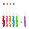 EUYKQNOI Set of 6 Foldable Travel Toothbrushes Soft Bristles 6