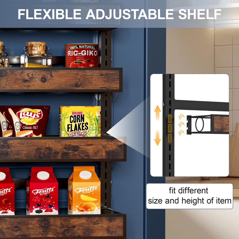 Clothink 8 Tier Over The Door Pantry Orangizer 2 IN