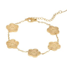KEYUN 18K Gold Plated Bracelets for Women Trendy Link Clover Bracelet Fashion Jewelry for Women Gold