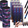 Ctosree 60 Pcs Galaxy Star Pencils Space Silicone Bracelets Set