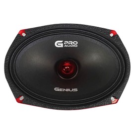 Genius MR69BP 6X9 Midange Speaker Whit Bullet Plastic - 1.5" Vc 800 Watts - 400 Watts Max - 4 Ohm, Magnet Ferrite.