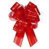 MECCANIXITY 5pcs 4 Inch Large Pull Bow Metallic Red Gift