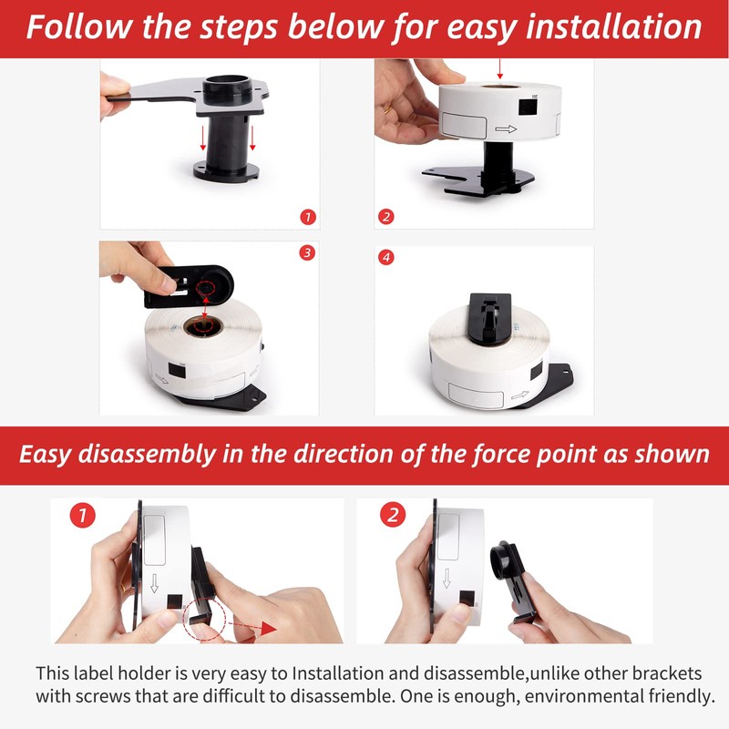 COLORTY 12 Rolls Compatible Brother DK-1201 1.1" x 3.5" Address