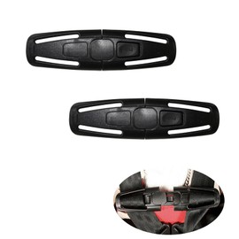 2 Pcs Seat Chest Harness Clip Seat Safety Belt Clip Buckle Lock Stroller Chest Clip Universal Replacement for Baby and Kids Trend,Adjustable Guard (Black)