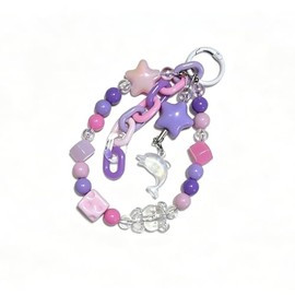 YOGAGA Beaded Strap, Hand Strap, Girls, Cute, Fashionable, Light, Tone Bracelet (Sky Purple)