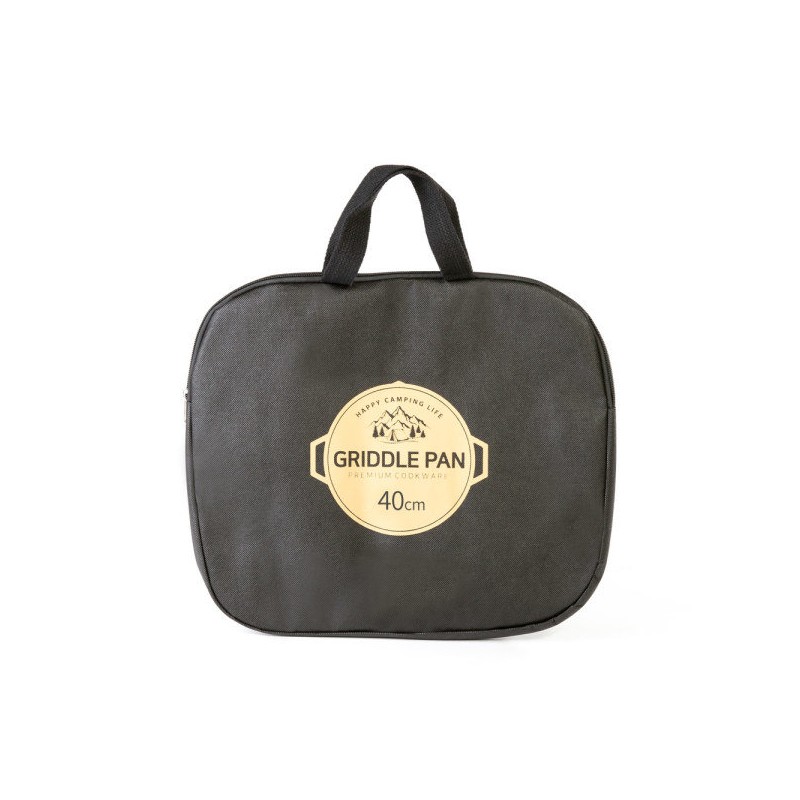 Queen Sense Titanium Coated Induction Camping Griddle Pan + Storage