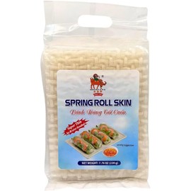 Asian Boy Spring Roll Skin, Super Thin Rice Paper Wrappers, No Water Needed, Vietnamese Style, 7.76 oz