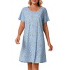 Tugege Women's Nightgown Short Sleeve Sleepshirts House Dress Sleepwear Casual