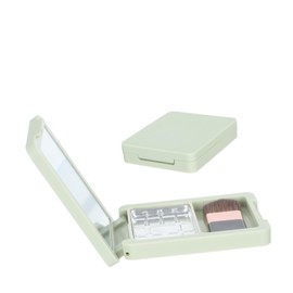 Baluue 2sets Brush Diy Pressed Powder Boxes Blusher Holders Light Weight Leakproof