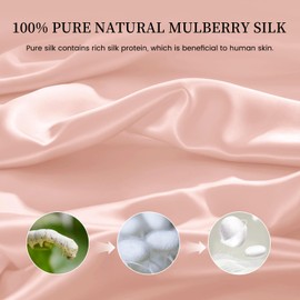 THXSILK 6A+ Grade 22 Momme Silk Sleep Mask, 100% Mulberry Blackout Eye Mask for Sleeping, Large Size Silk Eye Cover for Women, Men, Travel, Nap, Airplane(4.7×27.5inches, Charming Pink)