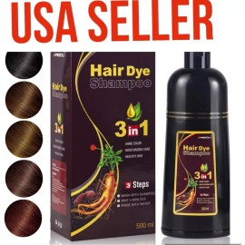 MEIDU 500ML Black Hair Shampo Instant Color MEIDU Hair Dye Color Shampoo DYE - Dark Brown