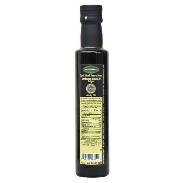 Organic Balsamic Vinegar of Modena 8.5 Oz, With a sweet, clean, consistent taste, it’s perfect to use every day to dress fresh greens, in sauces, or to enjoy over fresh fruit as dessert.