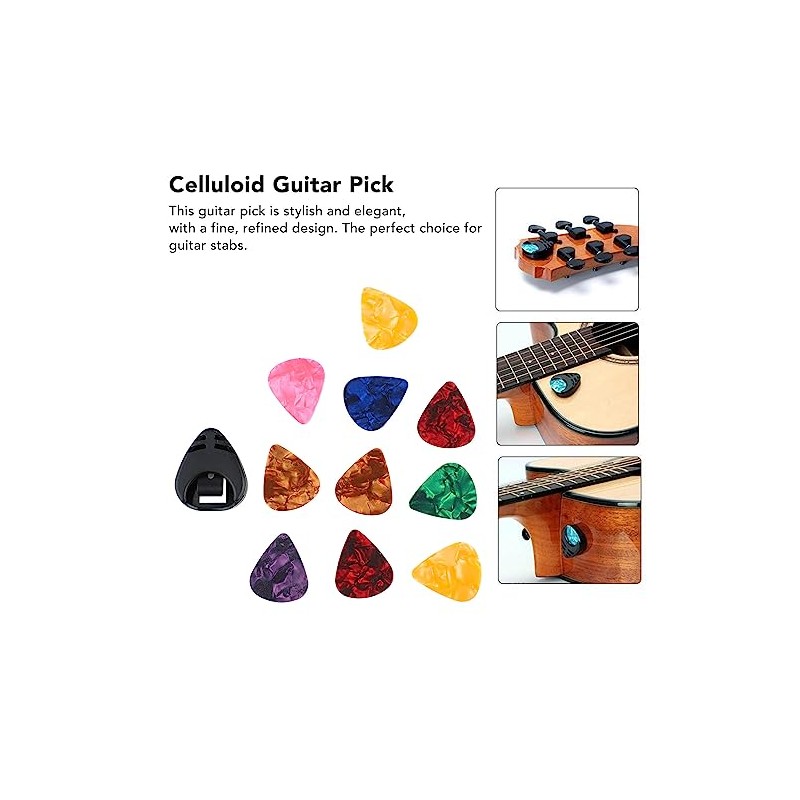 10 Uds Plumillas para Guitarra,Puntas de Guitarra de Geluloide