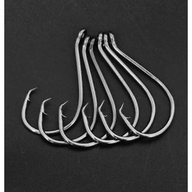 Fishkingtackle 100 #4 7384 2X Strong Offset Sport Circle Fishing Hooks Black Octopus Fish Hooks
