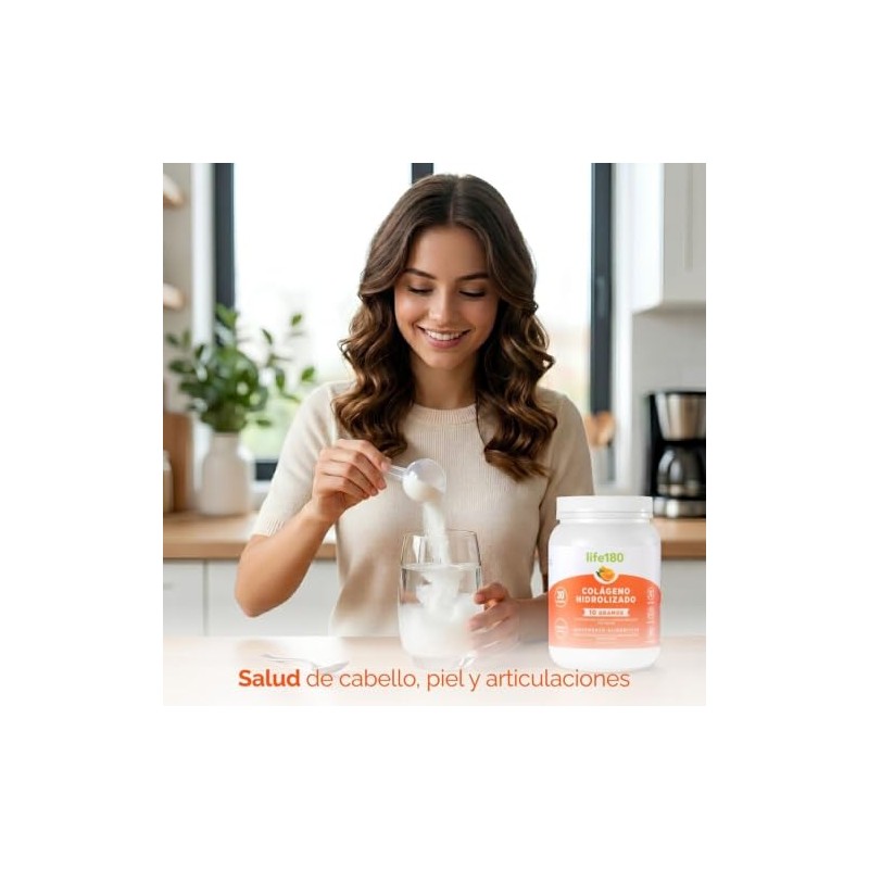 Life180 Colágeno Hidrolizado Polvo Sabor Naranja Paquete Piezas 450 Porciones