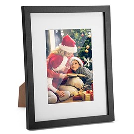 TWING 4x6 Picture Frame Black Displays 3.5x5 Photo Frame with Mat or 4x6 Inch Without Mat, Shatter-Resistant Plexiglass, MDF Wood, Table Top Display and Wall Mounting, Ideal Gift to Family and Friends