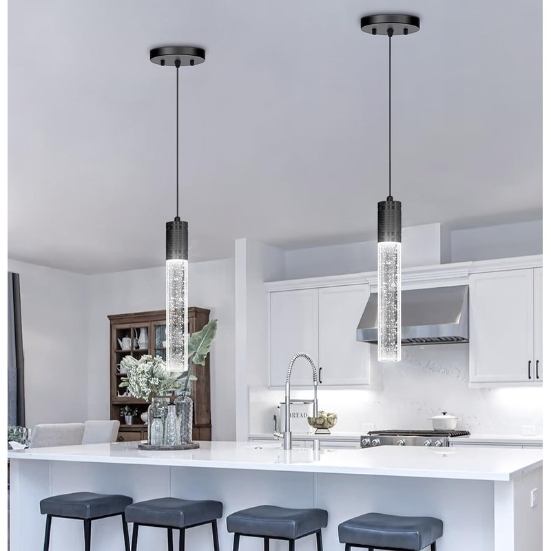 HAIXIANG Set of 2 Pendant Lights for Kitchen Island, White