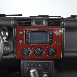 DIYUCAR Fit Toyota FJ Cruiser 2007-2021 Car GPS Navigation Side Border Decoration Frame Strip Trim Interior Parts Accessories ABS (Carbon Tone)