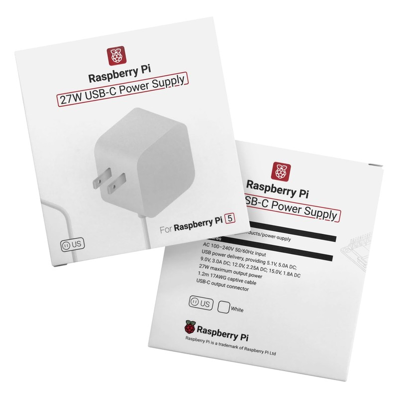 330OHMS Fuente Oficial Raspberry Pi 27W USB-c 5.1v 5a Raspberry