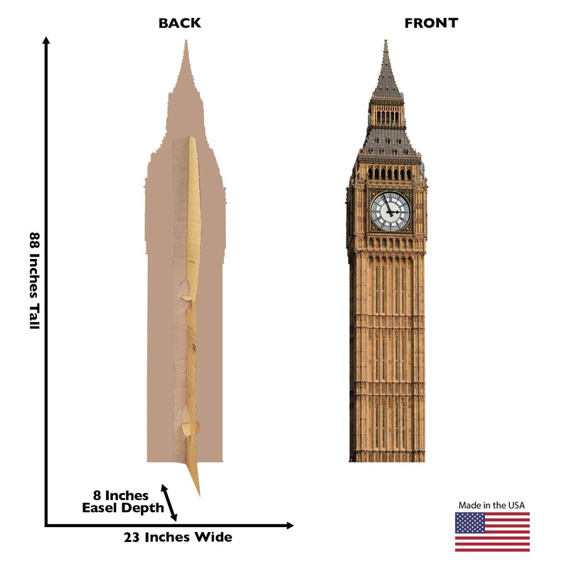 Cardboard People Big Ben Clock Tower Life Size Cardboard Cutout