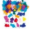 Baker Ross E76 Collage Feathers Value Pack, Bright Colours —