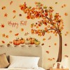 WBQMUNY Large Thanksgiving Autumn Fall Maple Tree Leaf Wall Decals,