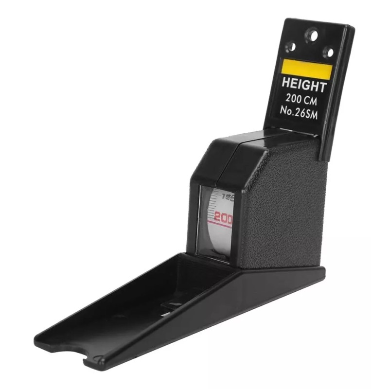 MARZSEFLO Estadímetro Tallímetro Con Fijación A Pared 2 Metros, Negro