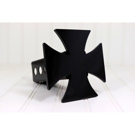 Custom Hitch Covers 12068-Black Iron Cross Hitch Cover, 2"