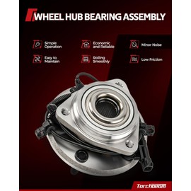 Torchbeam 515050 Front Wheel Hub Bearing Assembly for 2002-2005 Ford Explorer, 2002-2005 Mercury Mountaineer, 2003-2005 Lincoln Aviator Wheel Bearing 5 Lugs W/ABS