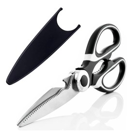 Sairps Kitchen Scissors Woman Use Multi-purpose scissors Heavy Duty Cooking Shears Black Kitchen Scissors Adults Sharp Utility Siccors For Food