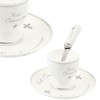 White & Silver Fine China 'First Communion' Egg Cup, Plate