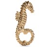 NKlaus Maritime Bottle Opener Seahorse Brass Gold 5 x 12