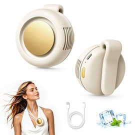 Clip On Fan, Portable Silent Mini Bladeless Personal Fan, 3-Speed 360° Rotatable Small Clip Fan for Shirt Waist Baby Carrier, Hands-Free Wearable Fan for Outdoor Travel Office