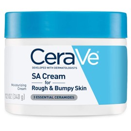 CeraVe SA Cream  12 Ounce  Renewing Salicylic Acid Body Cream for Rough and Bumpy Skin  Fragrance Free                                                