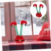 CHILDWEET Neutral Home Decor Inverted Elf Leg Christmas Ornament Cotton